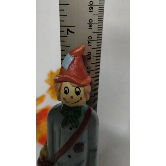 Vintage Haunted Haven Pencil Halloween Scarecrow & Pumpkin‎ Figurines - Picture 10 of 11